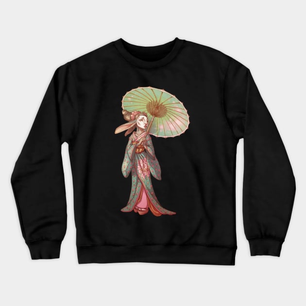 Bunny Geisha Crewneck Sweatshirt by Larily